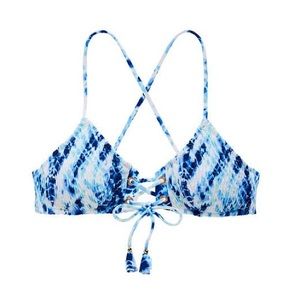 Victoria's Secret Lace-up Tie Dye Bikini Top
